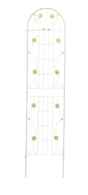 4 Pack Metal Garden Trellis 86.7" x 19.7" Rustproof Trellis for Climbing Plants Outdoor Flower Support Cream White