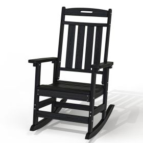 HDPE-Plastic-Outdoor-Rocking-Chair (Option: Black-2pack)