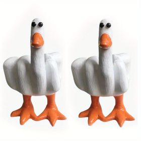 1/2pcs Interesting Funny Duckling Statue Decorations, Cute Duck Resin Garden Statues, Duckling Resin Decorative Sculptures, Home Tabletop, Living (quantity: 2 Pack)